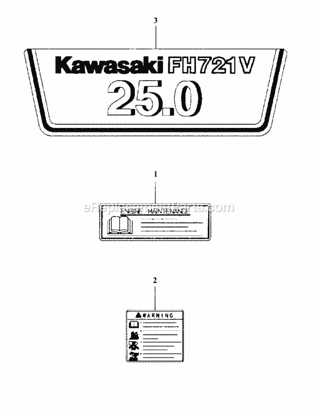 Fh721v-As15 Labels Diagram and Parts List for M60-KW 53AB5DCX150 Cub Cadet Sprayer